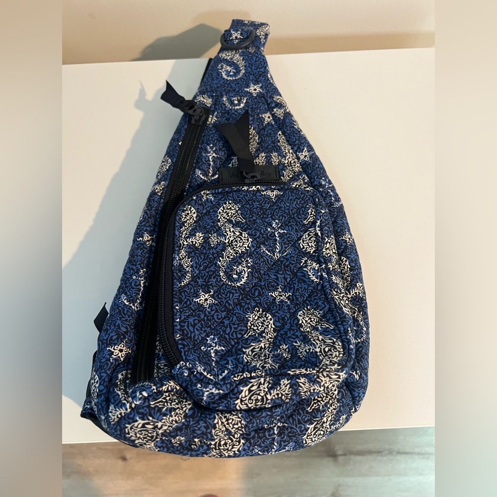 Vera Bradley Sling Backpack Seahorse Print